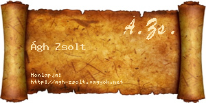 Ágh Zsolt névjegykártya