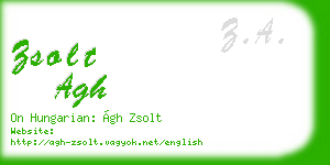 zsolt agh business card